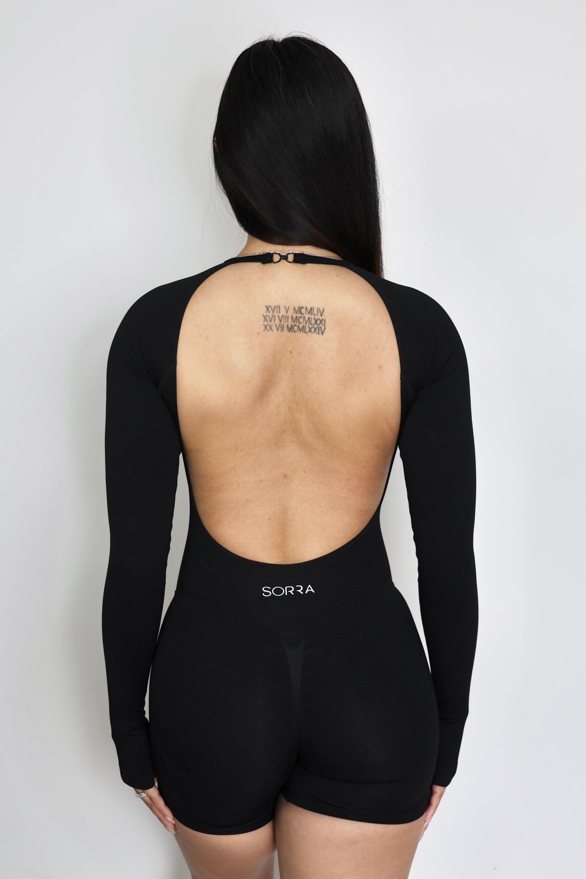 CurveContour Long Sleeve Sculpt Romper Classic Black