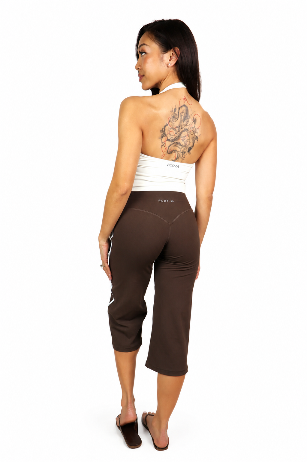 Wide Leg Capri Pants Brown Sugar