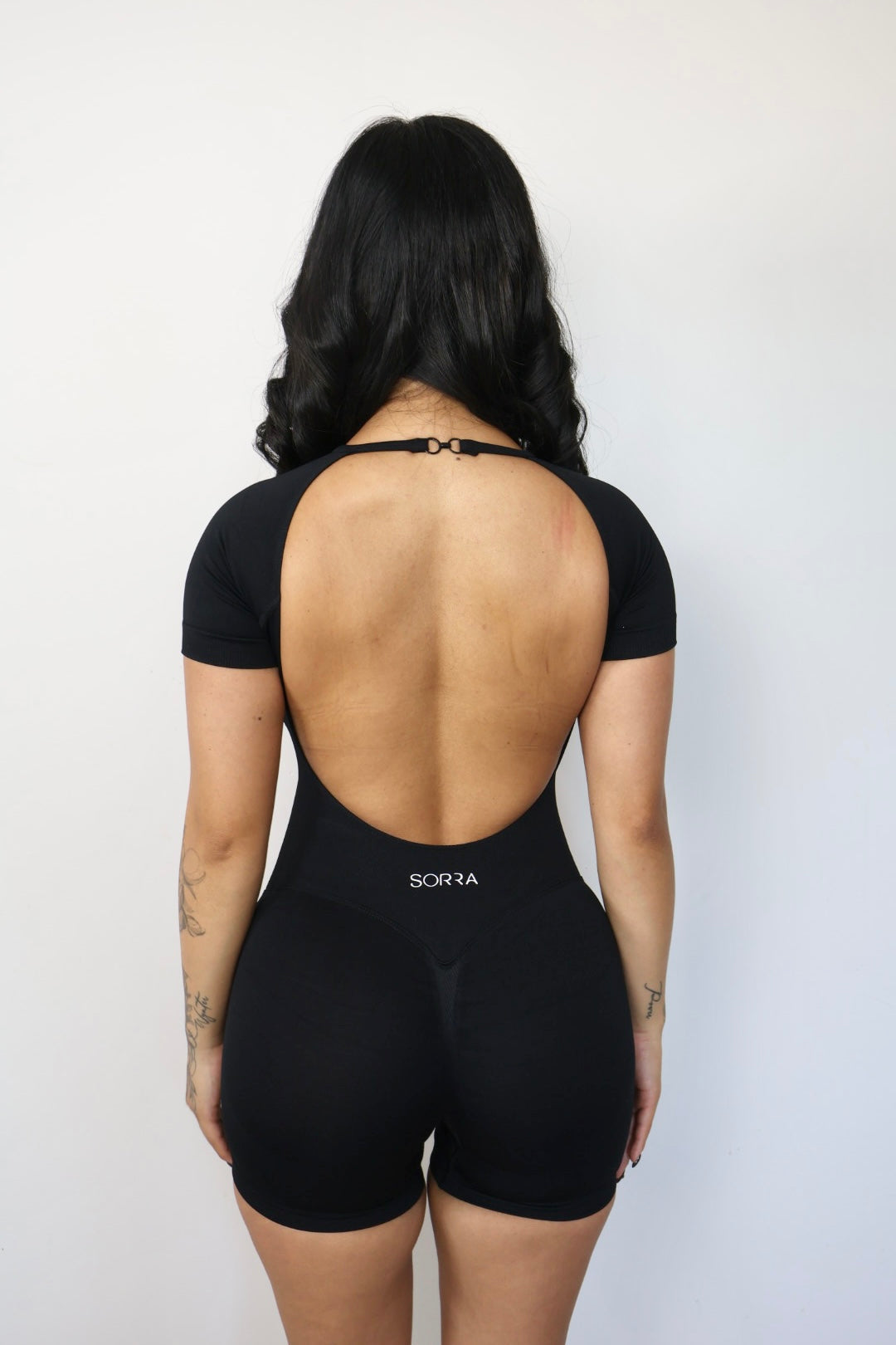 CurveContour Short Sleeve Sculpt Romper Classic Black