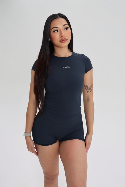 Classic Sculpt Fitted Tee True Navy