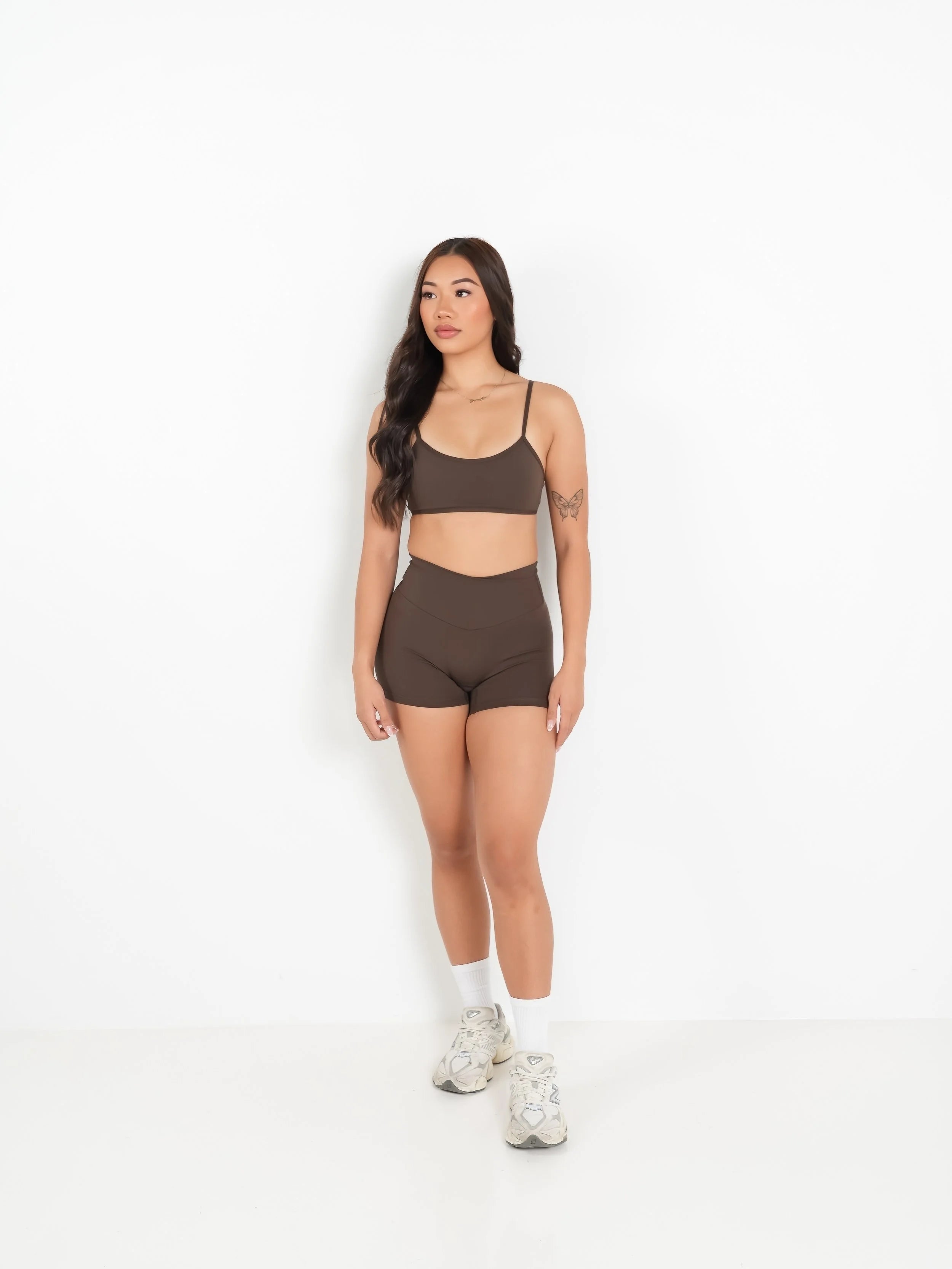 Signature Hybrid Non-Scrunch Shorts 4" Toasted